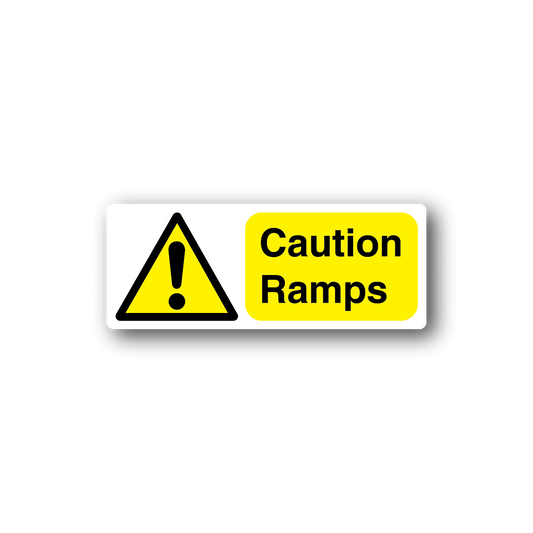 Image of Caution Ramps Sticker