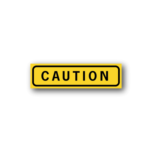 Image of Caution Rectangle Sticker