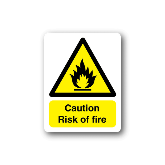 Image of Caution Risk of Fire Sticker