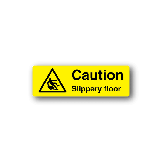 Image of Caution Slippery Floor Sticker