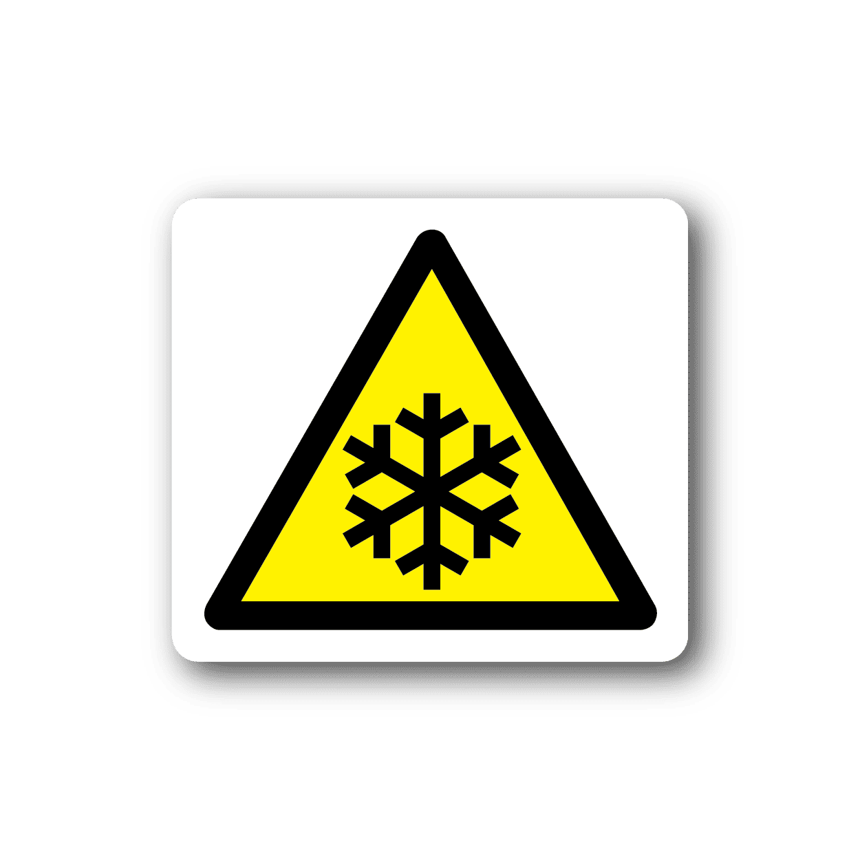 Image of Caution Snow Sticker