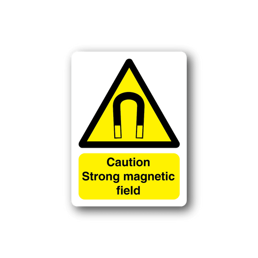 Image of Caution Strong Magnetic Field Sticker