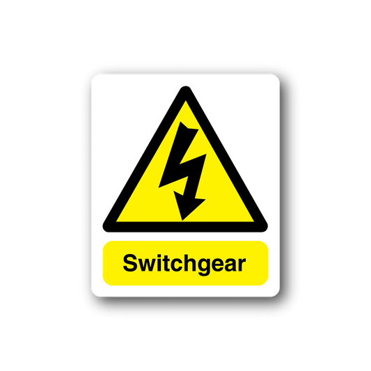 Image of Caution Switch Gear Sticker