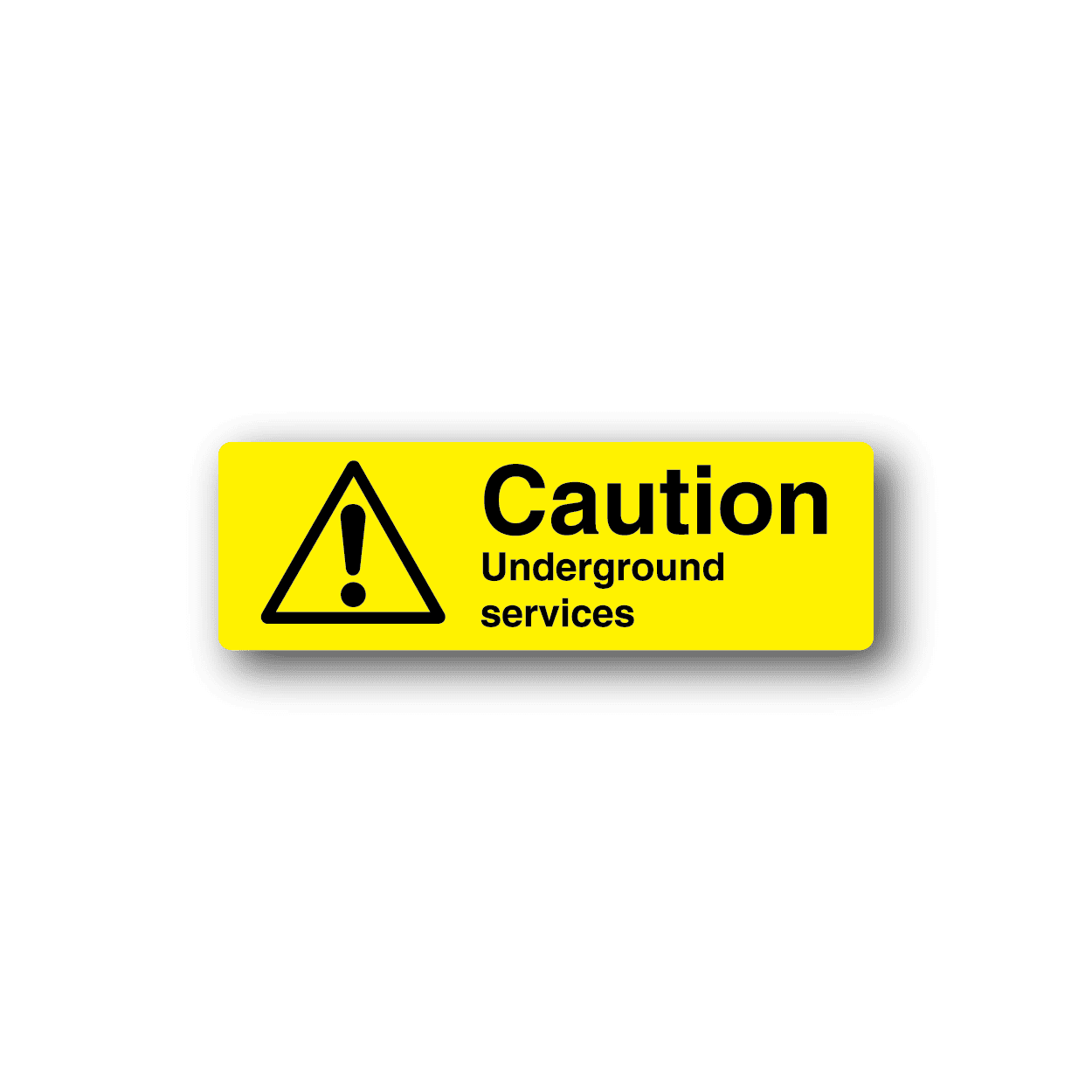 Image of Caution Underground Services Sticker