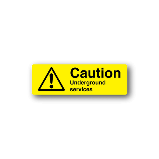 Image of Caution Underground Services Sticker