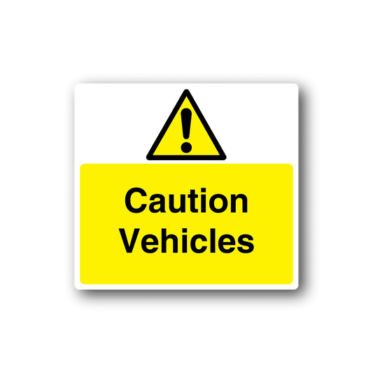 Image of Caution Vehicles Sticker