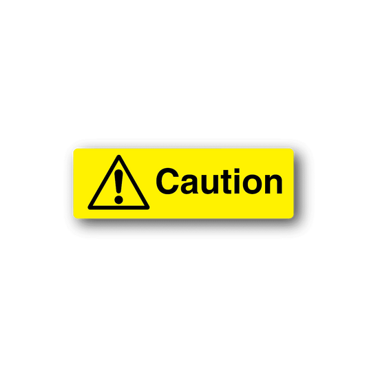 Image of Caution Yellow Sticker