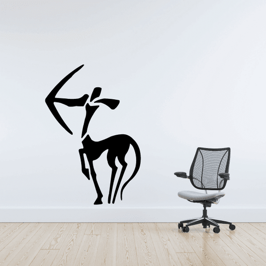 Centaur archer decal, black silhouette with bow and arrow