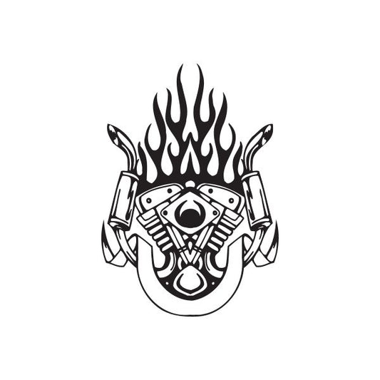 Image of Chopper Wall Decal - Vinyl Decal - Car Decal - DC 234