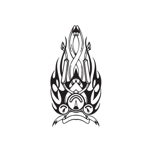 Image of Chopper Wall Decal - Vinyl Decal - Car Decal - DC 236