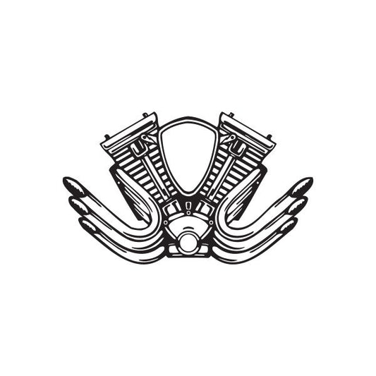 Image of Chopper Wall Decal - Vinyl Decal - Car Decal - DC 254