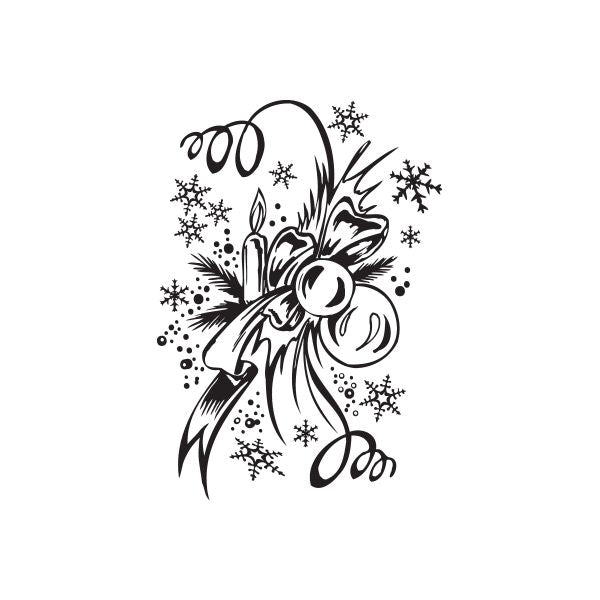 Image of Christmas Decorations Candle Ornament Decal
