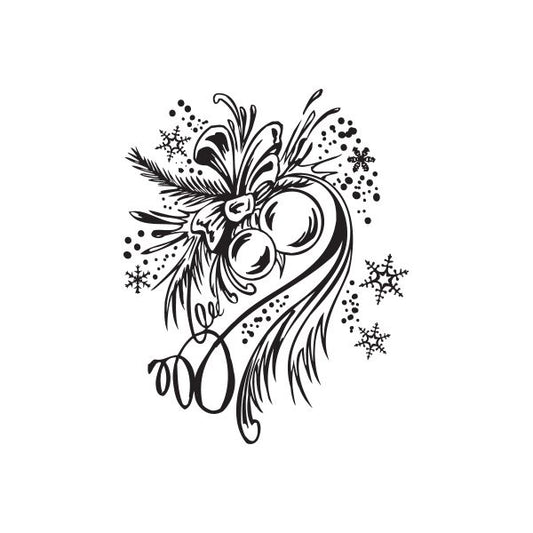 Image of Christmas Decorations Ornament and Streamers Decal