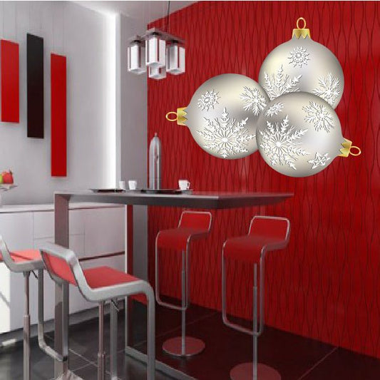 Image of Christmas Ornament Wall Decal - Vinyl Sticker - Car Sticker - IDCOLOR050