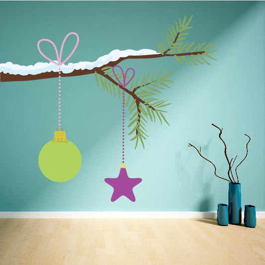 Image of Christmas Ornament Wall Decal - Vinyl Sticker - Car Sticker - IDCOLOR062