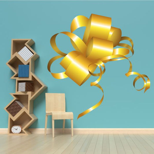 Image of Christmas Ribbon Wall Decal - Vinyl Sticker - Car Sticker - IDCOLOR003