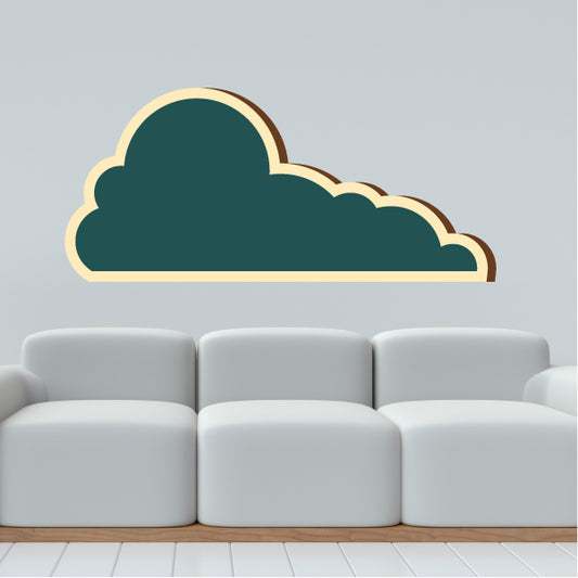 Close-up of a cloud-shaped wall sticker