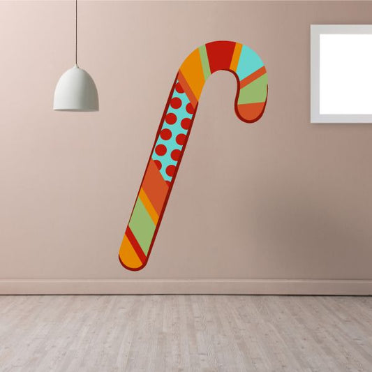 Image of Colorful Candy Cane Sticker