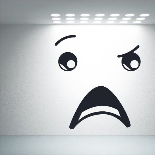 Image of Confused Face Expression Wall Decal - Vinyl Decal - Car Decal - Idcolor050