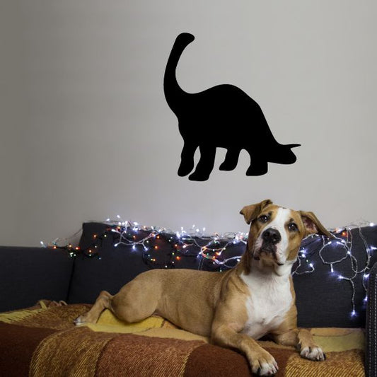 Black brontosaurus decal silhouette