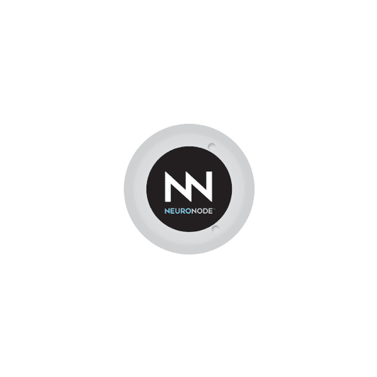 Circular black-and-white label with NEURONODE logo and stylized N