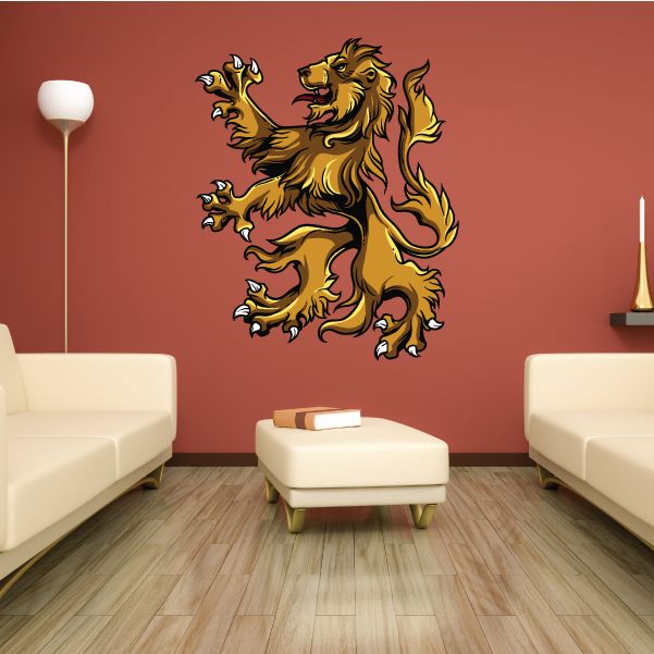 Image of Courageous Medieval Lion Decal