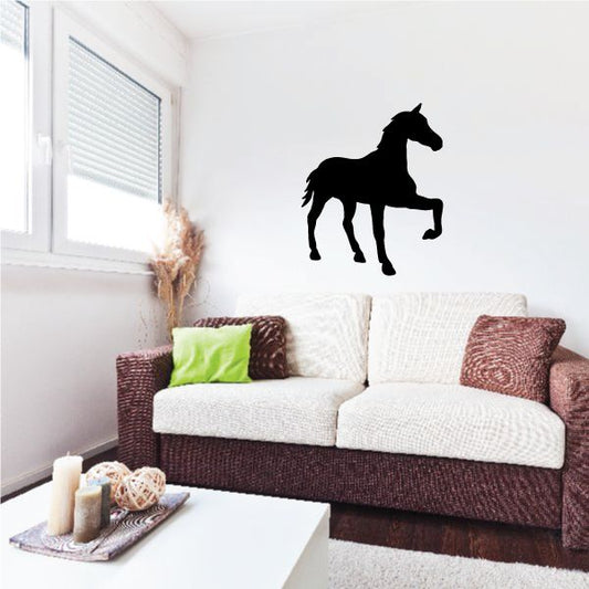 Black rearing horse decal silhouette