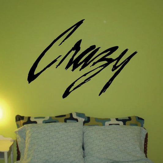 Black cursive wall decal lettering
