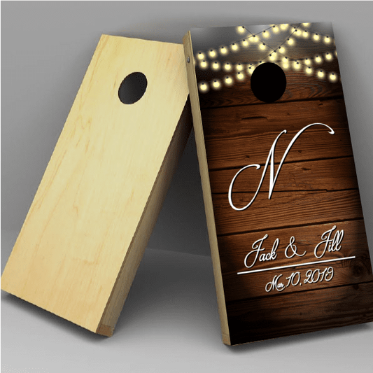 Custom Wedding Cornhole Board Wrap sticker - Vinyl Sticker Board Wrap
