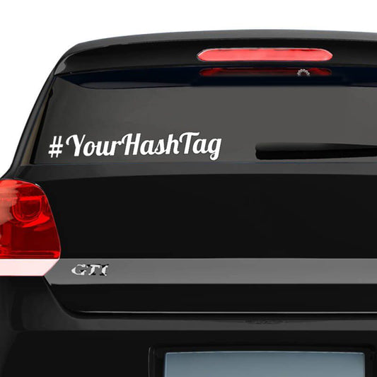 Custom #Hashtag Vinyl Decal
