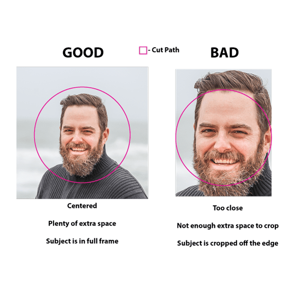 Personalized memorial car sticker with angelic wings and a designated area for a portrait with a man smiling