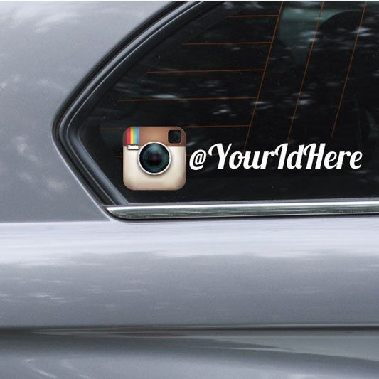 Custom Instagram Printed Die Cut Decal Camera Logo