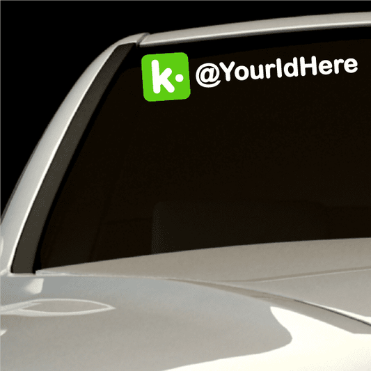 Green K. @YourIdHere die-cut decal