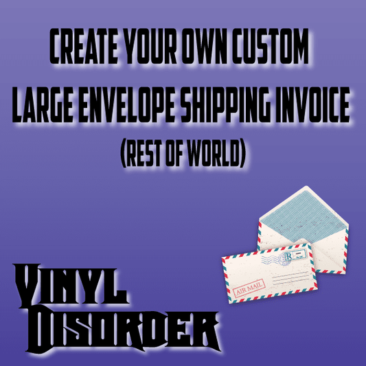 Large shipping envelope with striped border and Airmail label