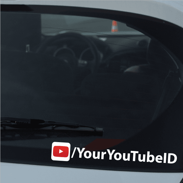 Custom Youtube Printed Die Cut Decal