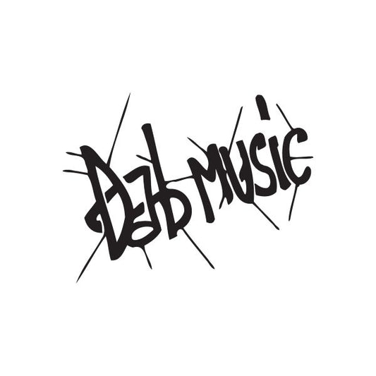 Black graffiti decal reading 'Dab Music'.