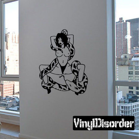 Image of Damsel with Snake Decal