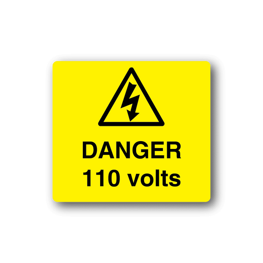 Image of Danger 110 Volts Sticker