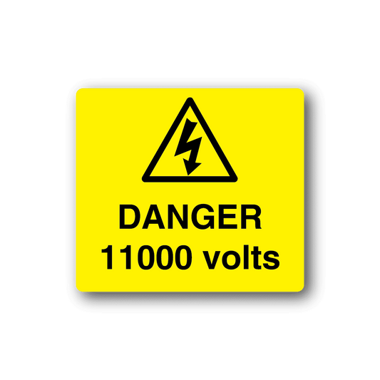 Image of Danger 11000 Volts Sticker
