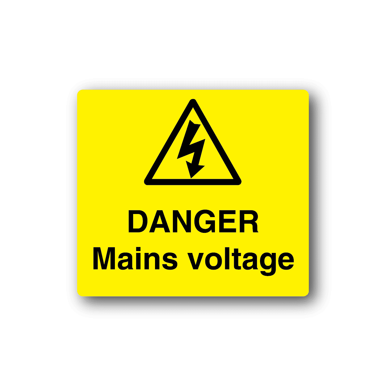 Image of Danger Mains Voltage Sticker