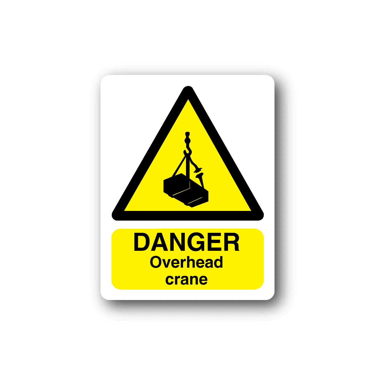 Image of Danger Overhead Crane Sticker