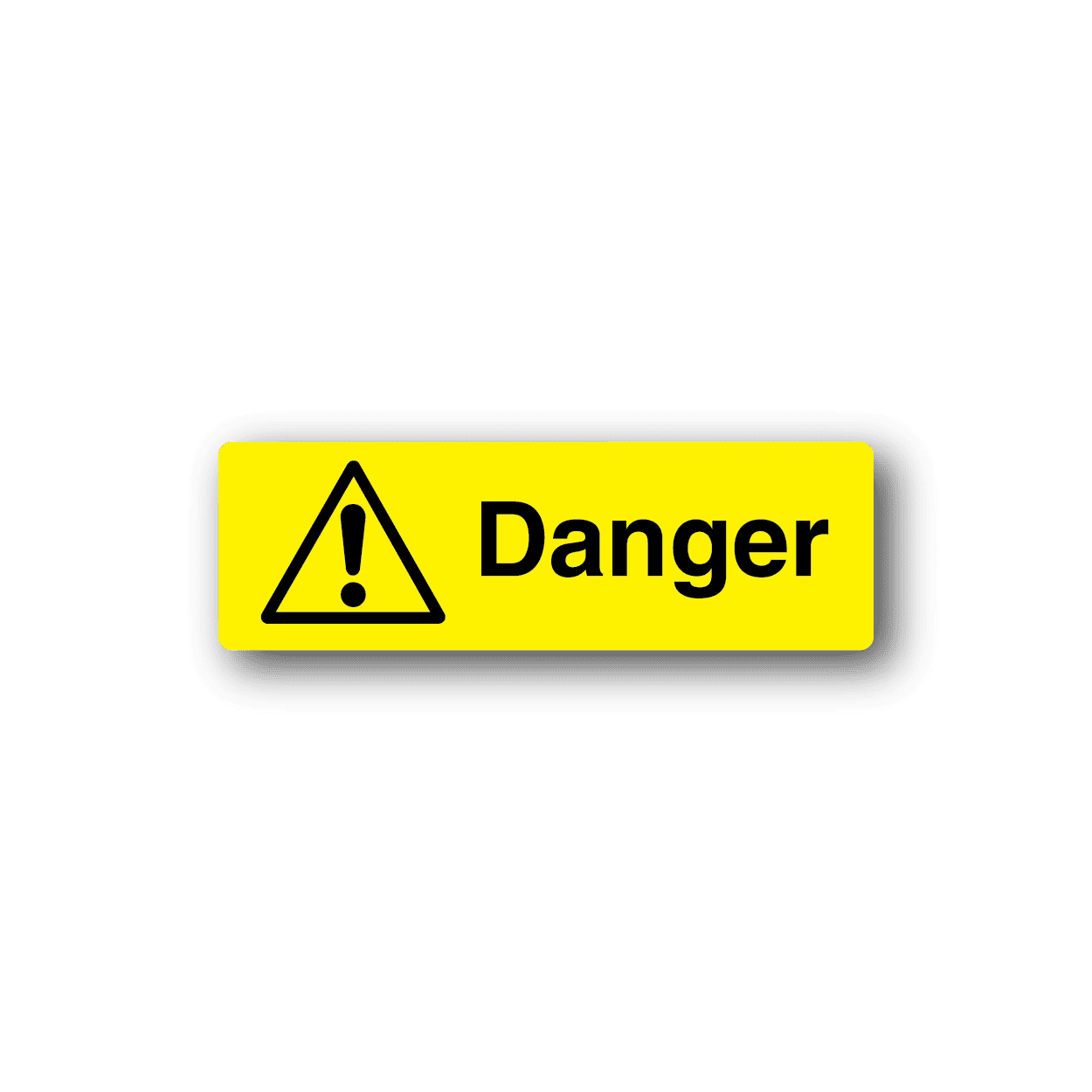 Image of Danger Rectangle Sticker