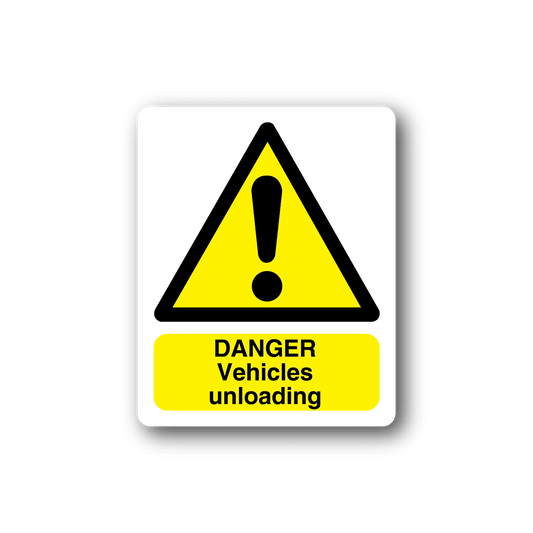Image of Danger Vehicles Unloading Sticker