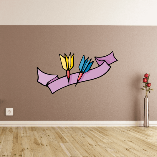 Image of Darts Wall Decal - Vinyl Sticker - Car Sticker - Die Cut Sticker - CDScolor0085
