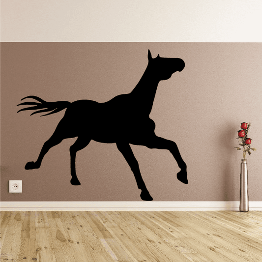 Black Cleveland Bay horse silhouette wall decal