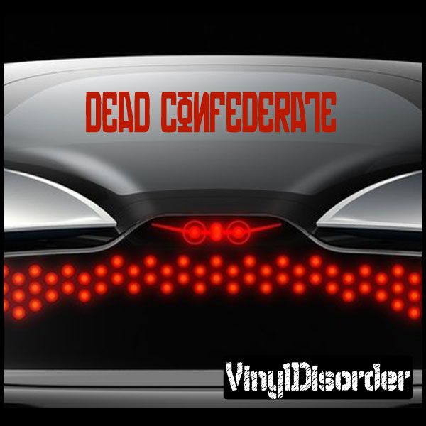 Dead Confederate emblem adhesive decal