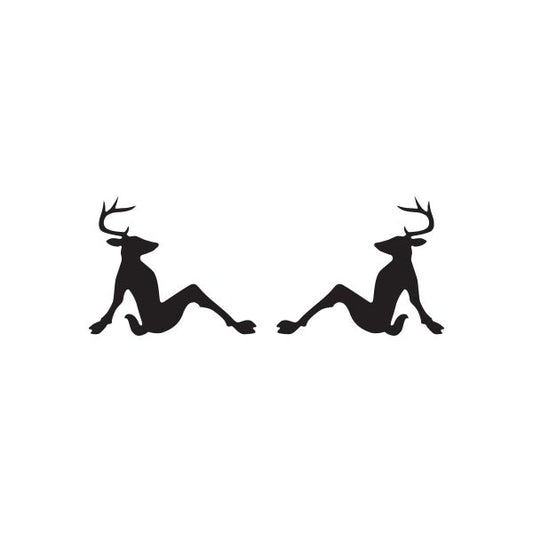 Image of Deer Ladies Lady Doe Rack Wall Decal - Vinyl Decal - Car Decal - DC0037