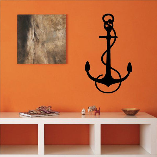 Black anchor vinyl wall decal icon