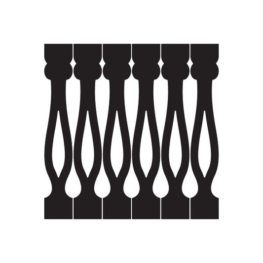 Car window vinyl decal with repeating black geometric pinstripes and teardrop tips