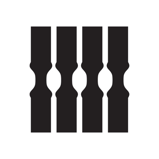 Black pinstripe line car window vinyl decal sticker with four vertical shapes